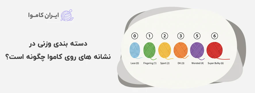 دسته بندی وزنی در نشانه های روی کاموا چگونه است؟
